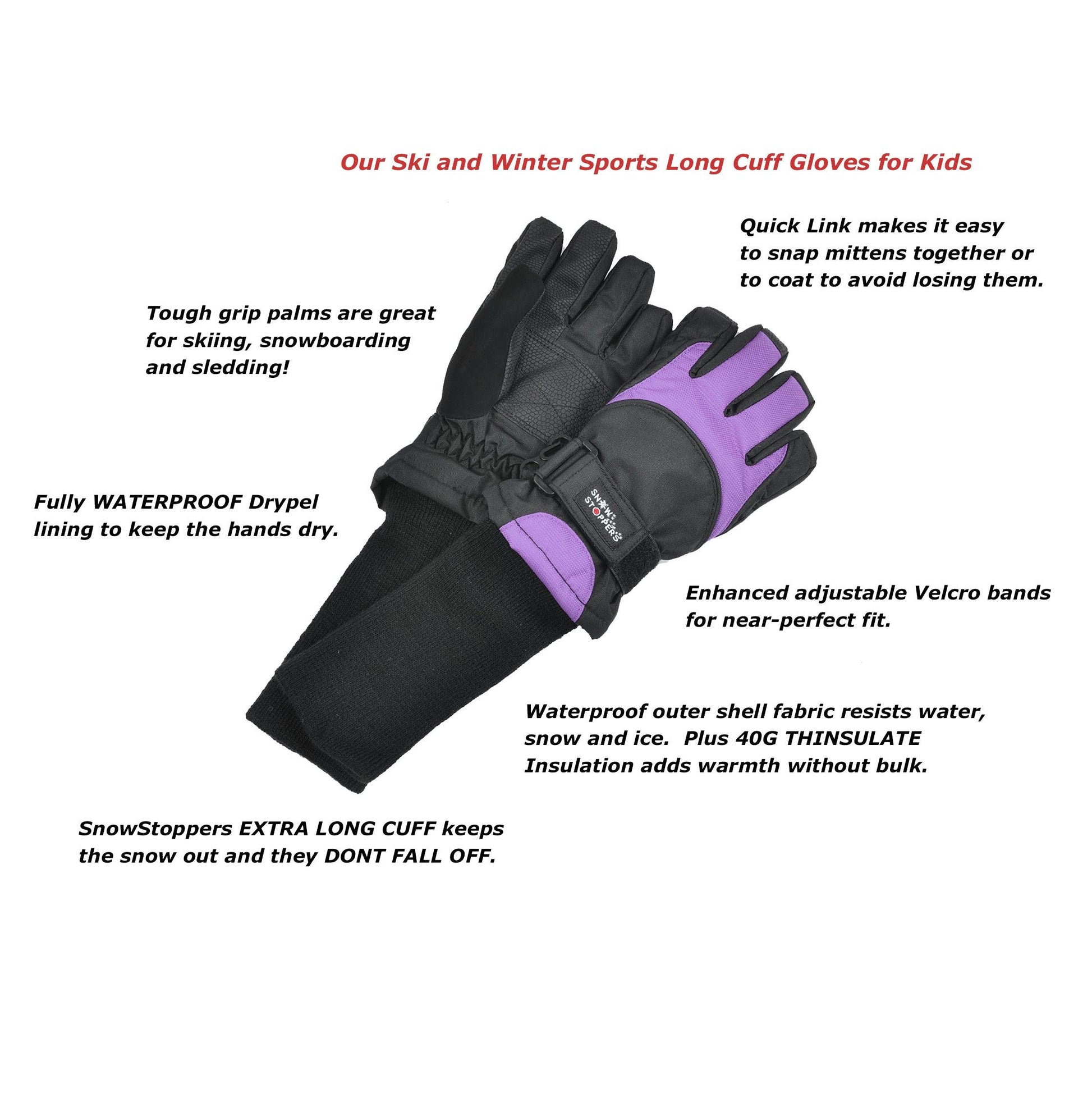 Ski and Snowboard Gloves - SnowStoppersMittens