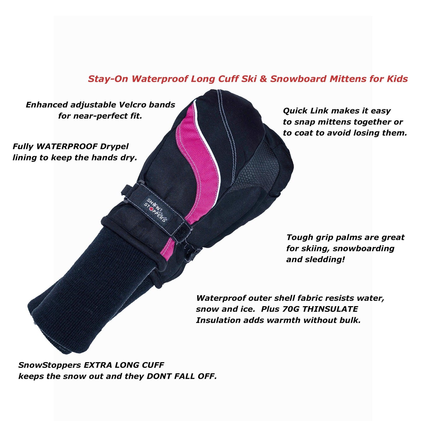 Ski and Snowboard Mittens - SnowStoppersMittens
