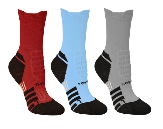 True Step Performance Athletic Socks for Kids  (Mid Calf -2 PACKS)